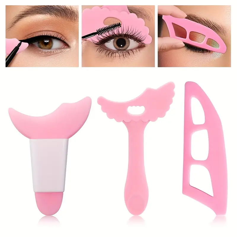 Beauty Makeup Drawing - 3 szt. Silikonowe szablony do makijażu