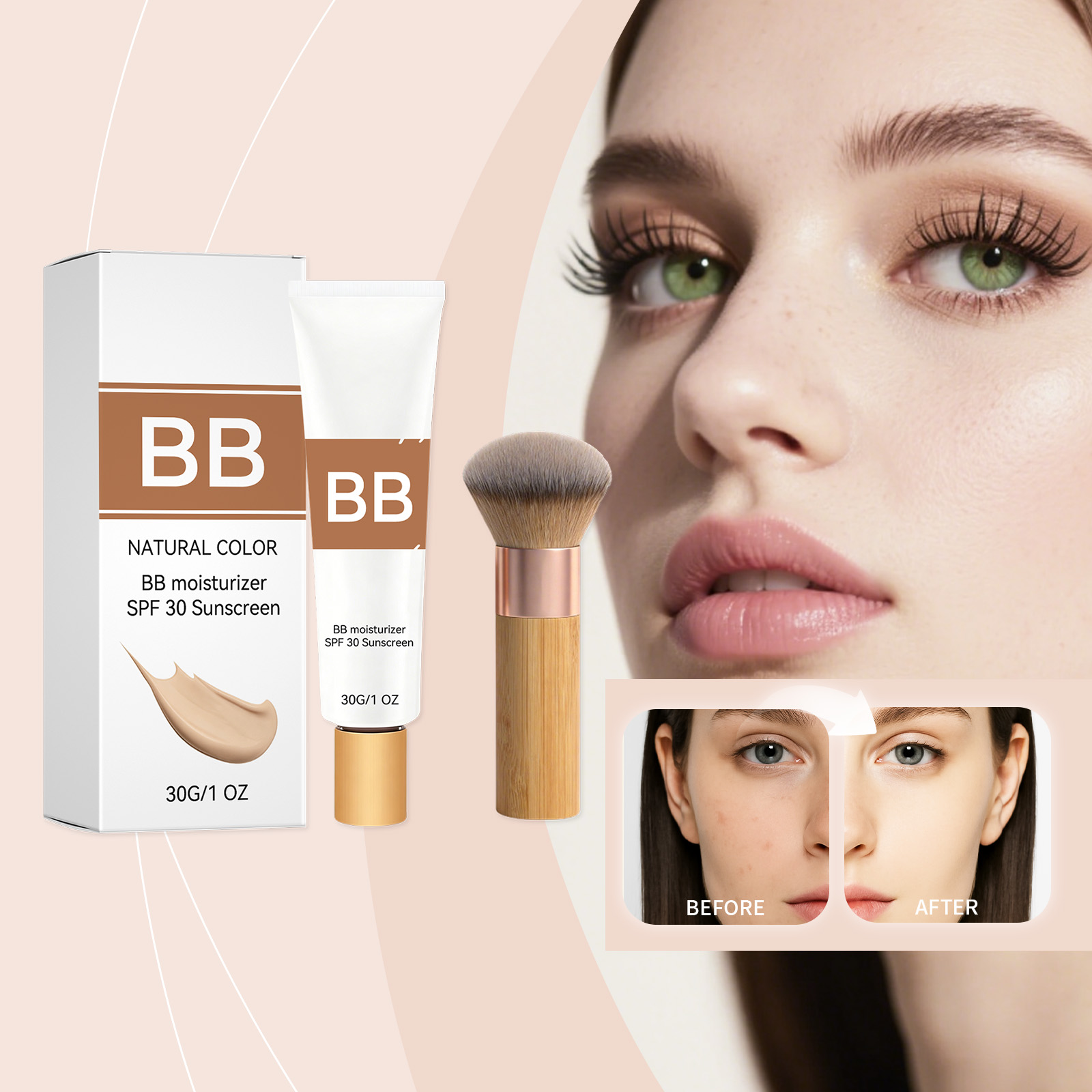 Beauty Queen Makeup - Krem BB z filtrem SPF 30,