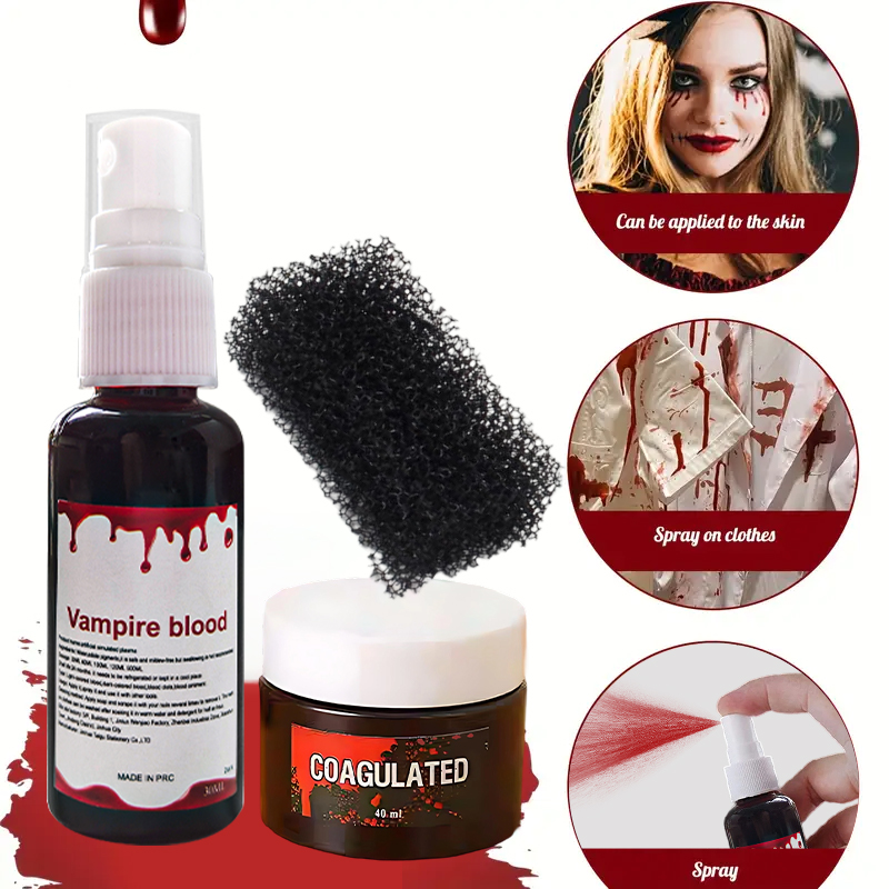 Beauty Makeup Pictures - Zestaw do makijażu na Halloween: sztuczna