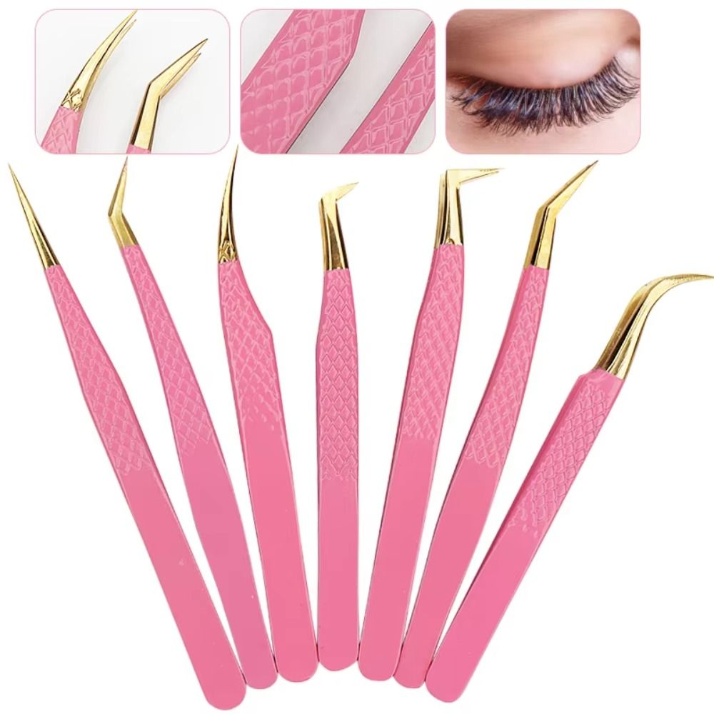 Beauty Makeup Tips - Antystatyczna pęseta do przedłużania rzęs, niemagnetyczna,