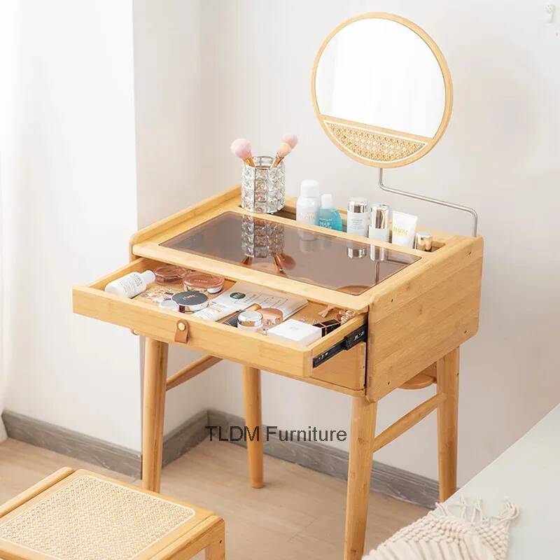 Beauty Makeup Table - Minimalistyczna toaletka do sypialni, mała, tania,
