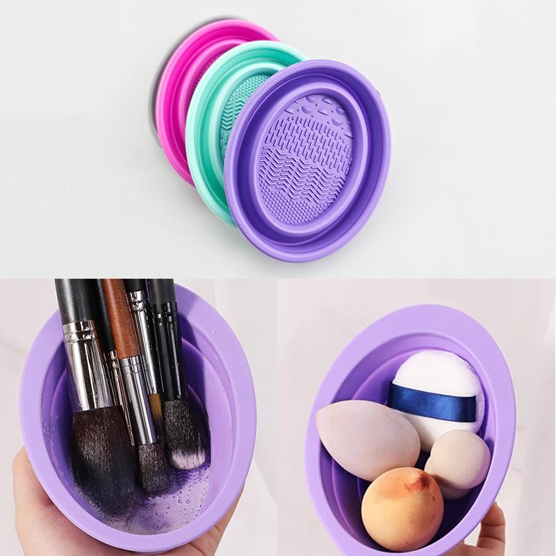 Beauty Makeup Organizer - Miękki silikonowy środek do czyszczenia pędzli