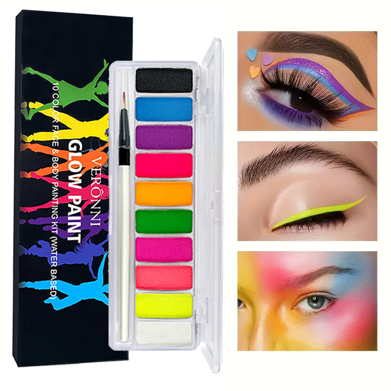 Beauty Makeup Pictures - 10-kolorowe świecące pigmenty, świecące neonowe malowanie