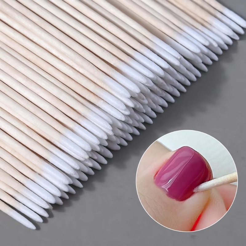Beauty Makeup Tips - 100/200/400/600 szt. Waciki kosmetyczne z drewnianą