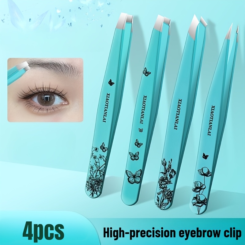 Beauty Bag Makeup - 4 szt. Pęsety do brwi Tiffany