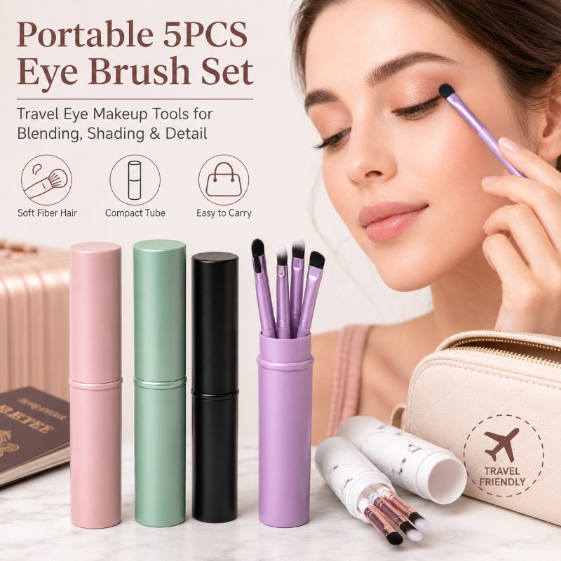 Beauty Makeup Youtube - 5-częściowy przenośny zestaw pędzli do makijażu