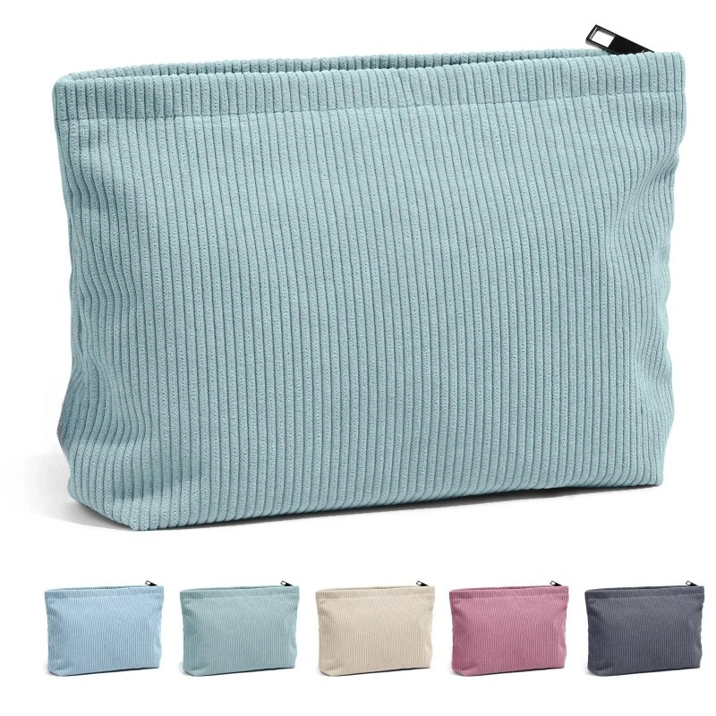 Beauty Bag Makeup - Kosmetyczka podróżna z sztruksu, przenośna torba