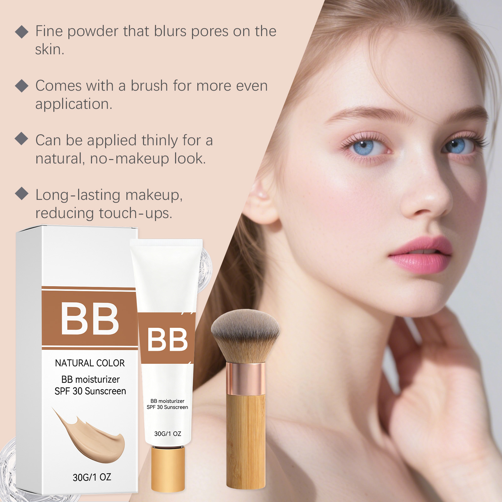 Krem BB z filtrem SPF 30, tonu – Beauty Queen Makeup recenzja i cena