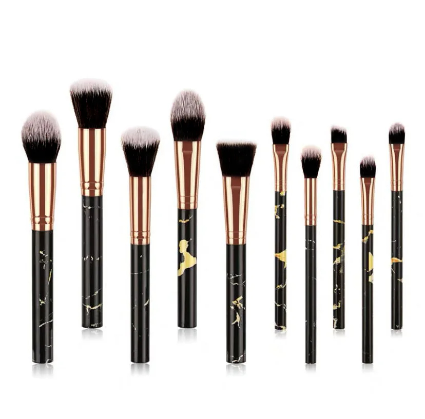 10 szt. marmurkowych pędzli do – Beauty Queen Makeup recenzja i cena