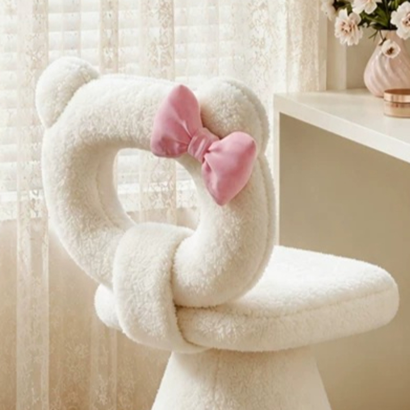 Stołek do toaletki z kokardą,  – Beauty Makeup Chair recenzja i cena