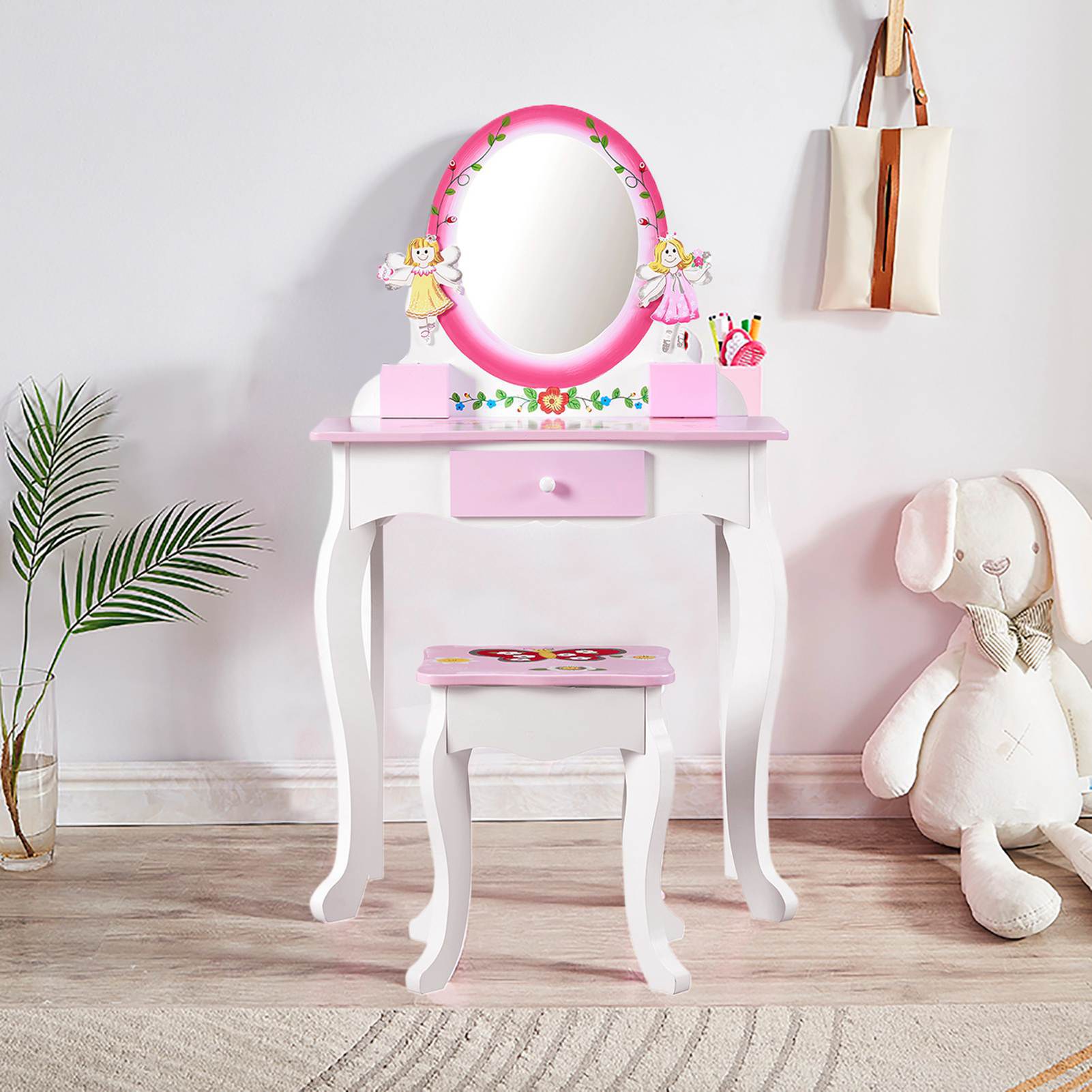 Drewniany toaletka dla dzieci  – Beauty Makeup Table recenzja i cena