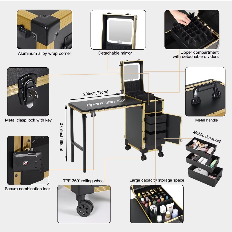 Kuferek na kosmetyki, składany – Beauty Makeup Table recenzja i cena