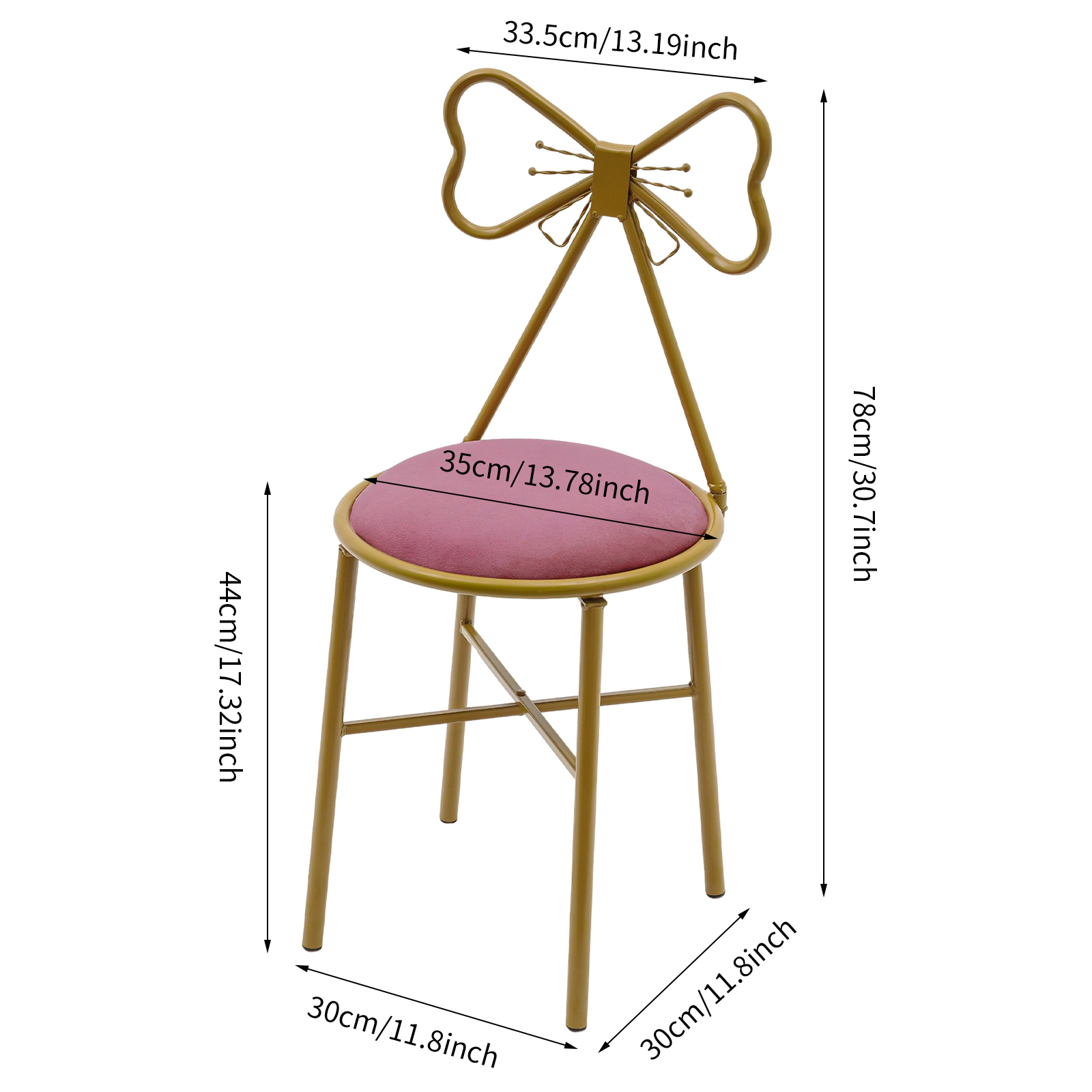 Różowa Krzesło do Toaletki z O – Beauty Makeup Chair recenzja i cena