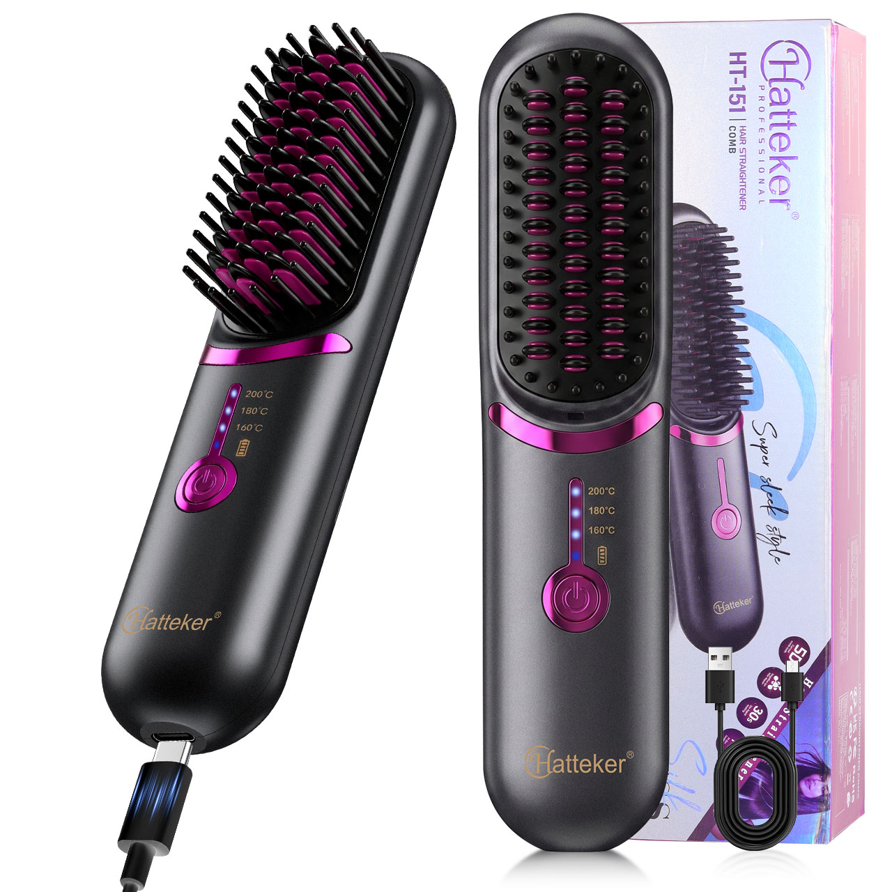 Bezprzewodowy przenośny grzebi – Hair Straightener recenzja i cena