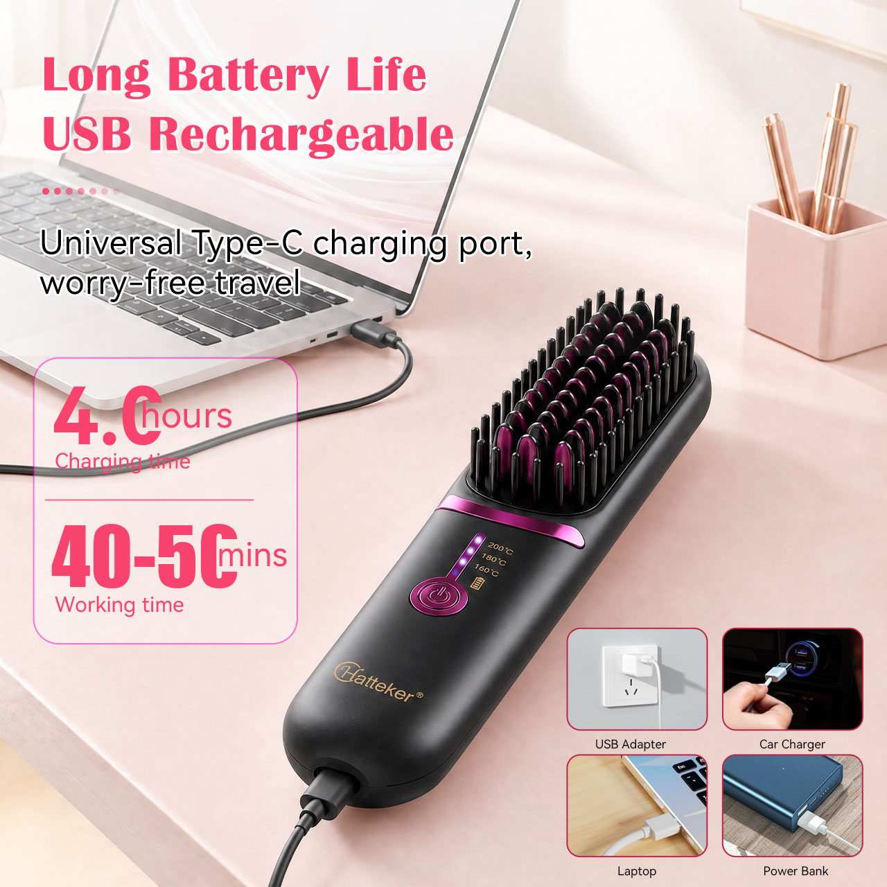 Bezprzewodowy przenośny grzebi – Hair Straightener recenzja i cena