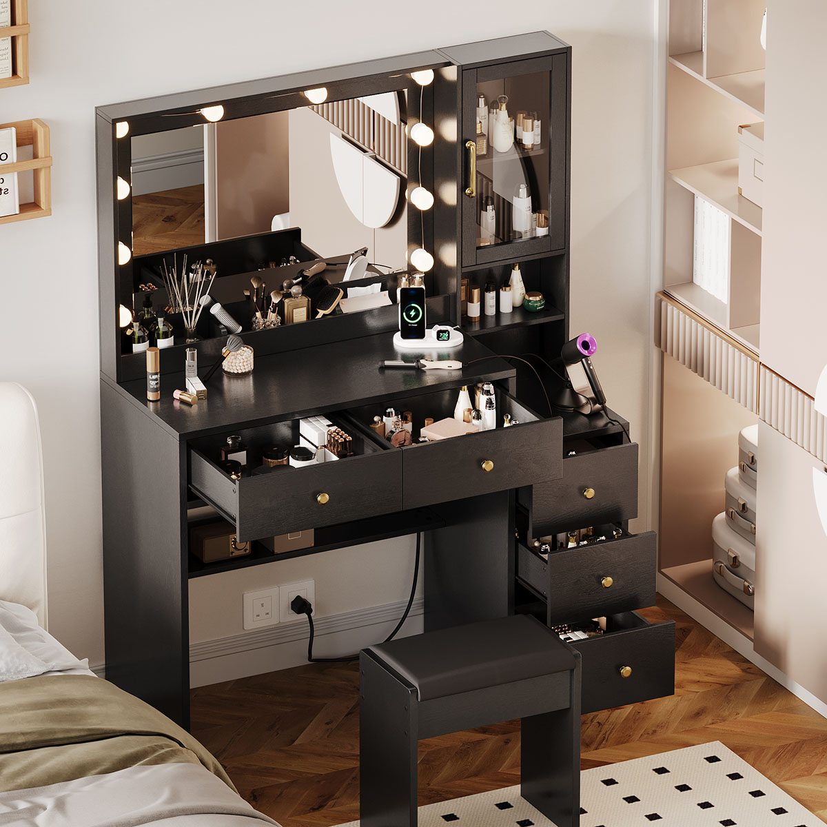 Toaletka z lustrem i 3-kolorow – Beauty Makeup Pictures recenzja i cena